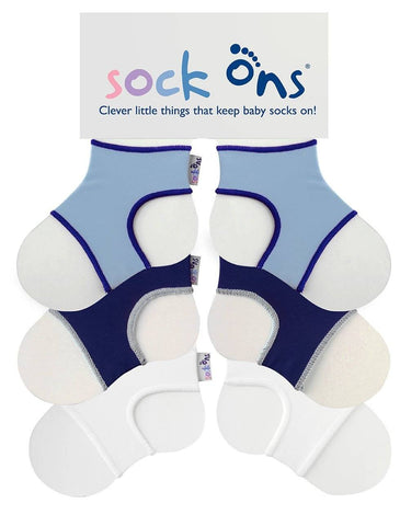 Image of 3pk Whites Sock Ons Multi Pack SAVE!