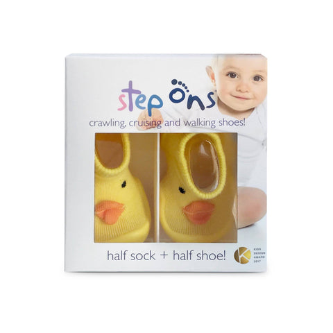 Image of Yellow Chick Step Ons Crawling, Cruising, Pre-Walking Baby Sock Shoe