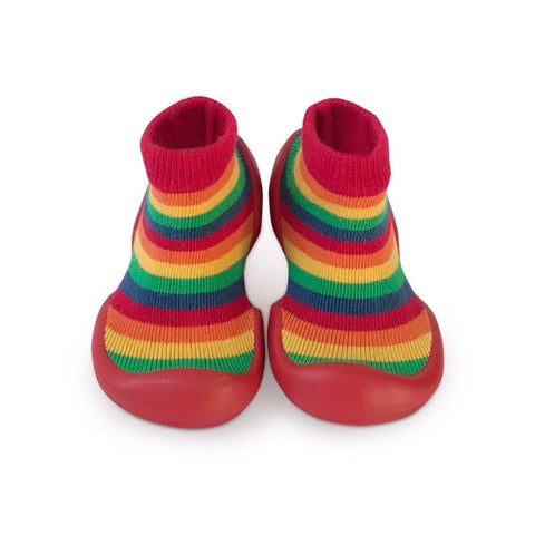 Image of Grey Step Ons Crawling, Cruising, Pre-Walker Baby Sock Shoe