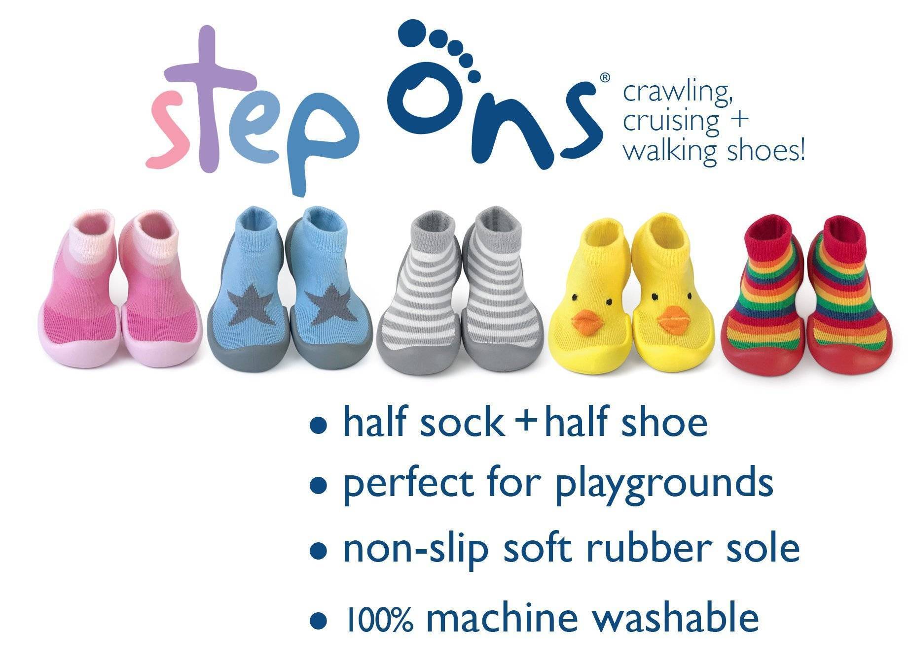 Yellow Chick Step Ons Crawling, Cruising, Pre-Walking Baby Sock Shoe