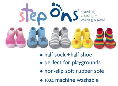 Image of Yellow Chick Step Ons Crawling, Cruising, Pre-Walking Baby Sock Shoe