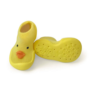 Yellow Chick Step Ons Crawling, Cruising, Pre-Walking Baby Sock Shoe