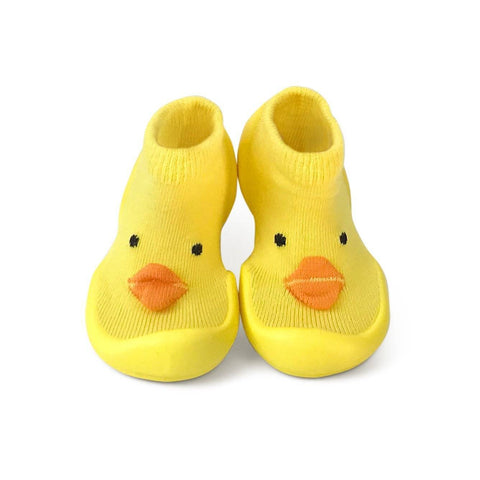 Image of Yellow Chick Step Ons Crawling, Cruising, Pre-Walking Baby Sock Shoe