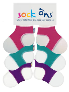 3pk Colour Sock Ons Multi Pack SAVE!